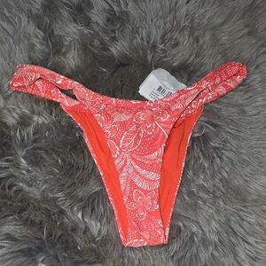 Floral Coral Bikini Bottom
